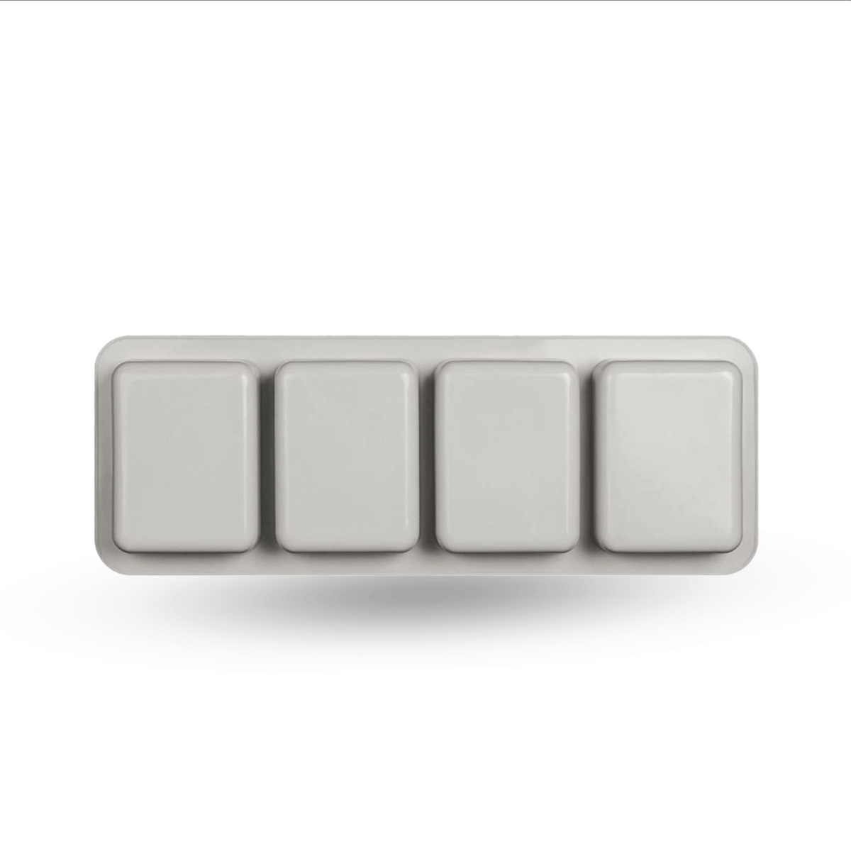 Molde rectangular bordes redondos 4 cavidades