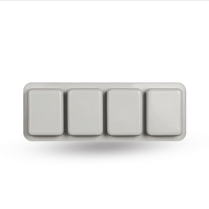 Molde rectangular bordes redondos 4 cavidades