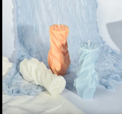 Molde silicona vela forma columna Rombica