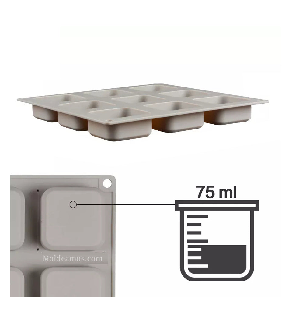 Molde cuadrado bordes biselados