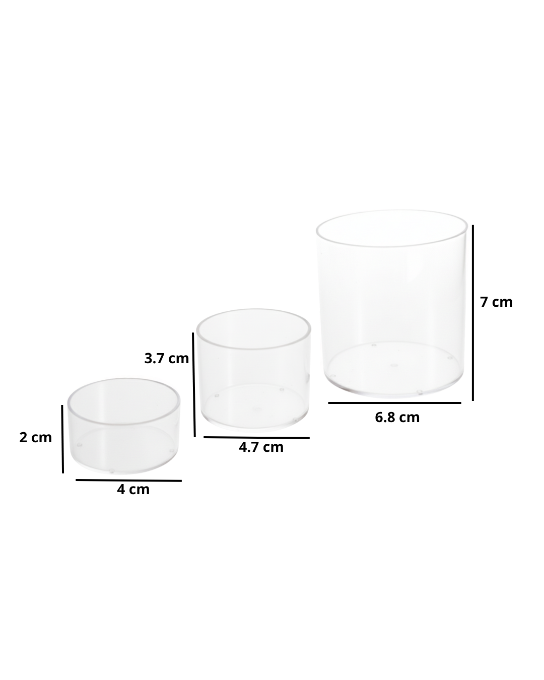 Contenedor acrilico transparente