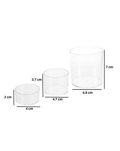 Contenedor acrilico transparente